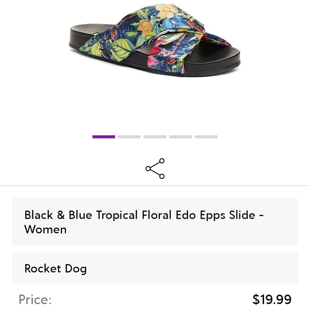 Rocket Dog tropical floral slide